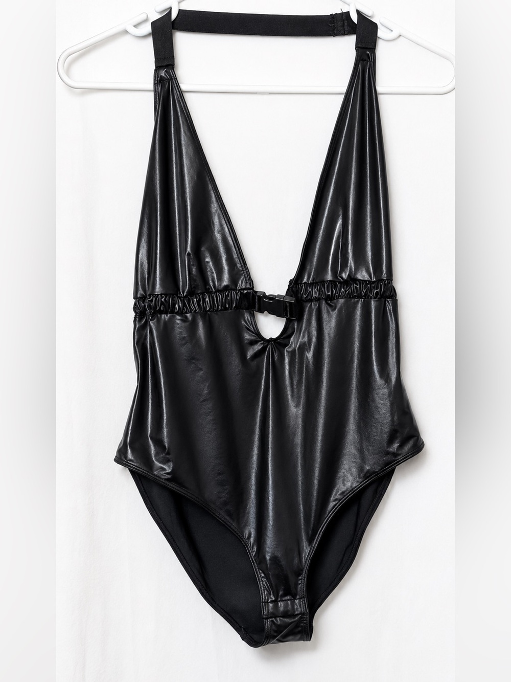 Out From Under Urban Outfitters Black One-Piece Buckle Swimsuit Size Large